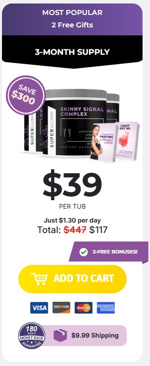 Skinny Signal Complex — 3 Tubs Popular 90-Day Supply